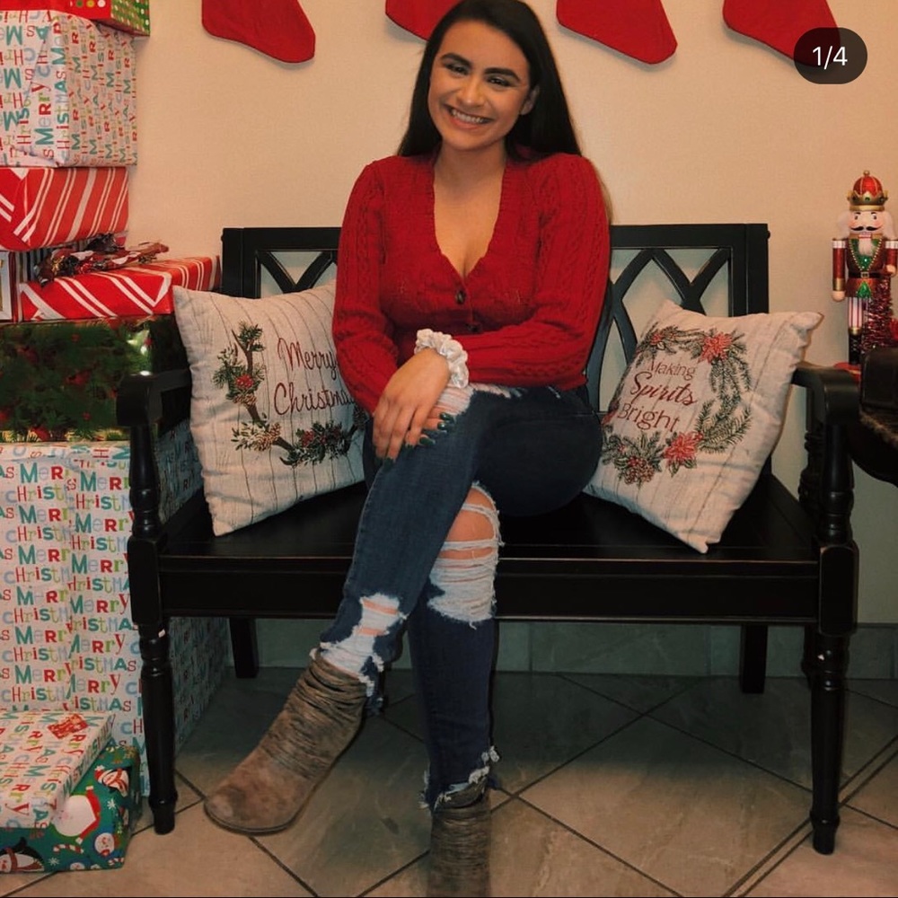 PacSun red sweater/cardigan